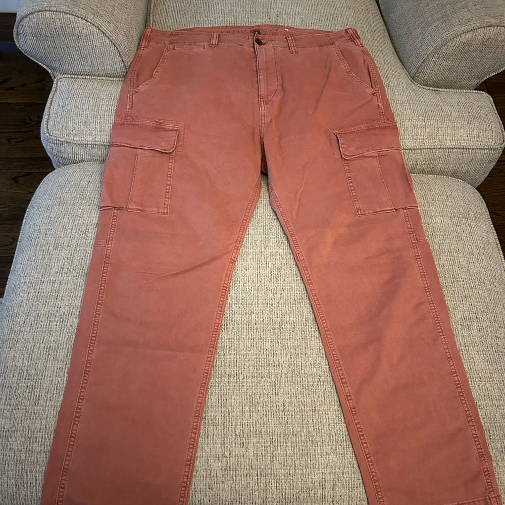 American Eagle Outfitters Men's Cargo Pants in Brick Red